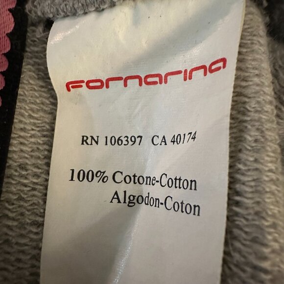 Fornarina Grey Lace Bodice Sweatshirt Zipper Top - Picture 10 of 11